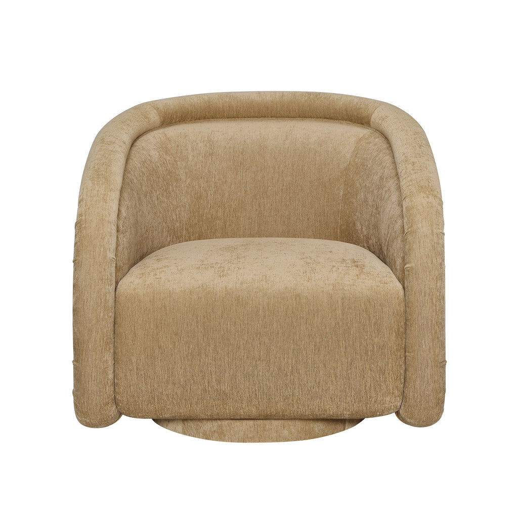 AVERO™ Sienna Swivel Accent Chair, Caramel Velvet Fabric - AVERO™