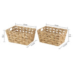 AVERO™ Medium Hyacinth Twist Storage Basket with Handles, 2 Pack - AVERO™