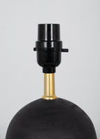 AVERO™ (3 Pack) 12.5 Mini Black Wood Ball Table Lamp with White Fabric Shade - AVERO™