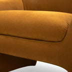 AVERO™ Emerson Curvy Accent Chair, Ochre Velvet - AVERO™