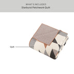 AVERO™ Starburst Patchwork Cotton Quilt, King Bedding - AVERO™