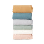 AVERO™ Throw Blanket, Reversible Gauze and Cozy Knit, 50 in x 72 in, Antique Blush - AVERO™