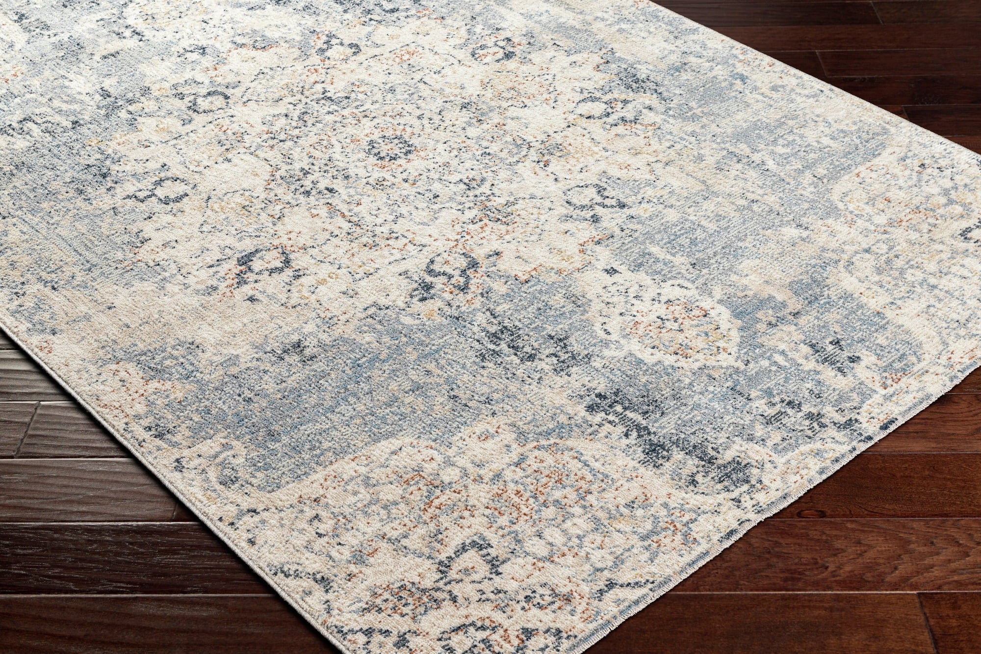 AVERO™ Abstract with Fringe 5'2" x 7' Area Rug for Living Room Bedroom Ivory - AVERO™