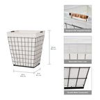 AVERO™ 75L Rectangular Steel Wire Laundry Hamper with Removable Liner, Natural, Adult - AVERO™
