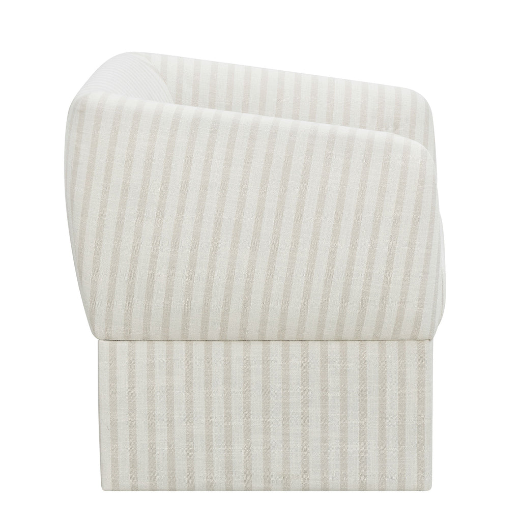 AVERO™ Beautiful Small Space Accent Chair , Beige and White Linen - AVERO™