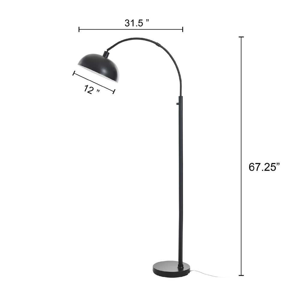 AVERO™ Black Finish Arch Dome Floor Lamp - AVERO™