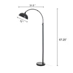 AVERO™ Black Finish Arch Dome Floor Lamp - AVERO™