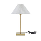 AVERO™ 21" Gold Brass Pleated Shade Table Lamp - AVERO™