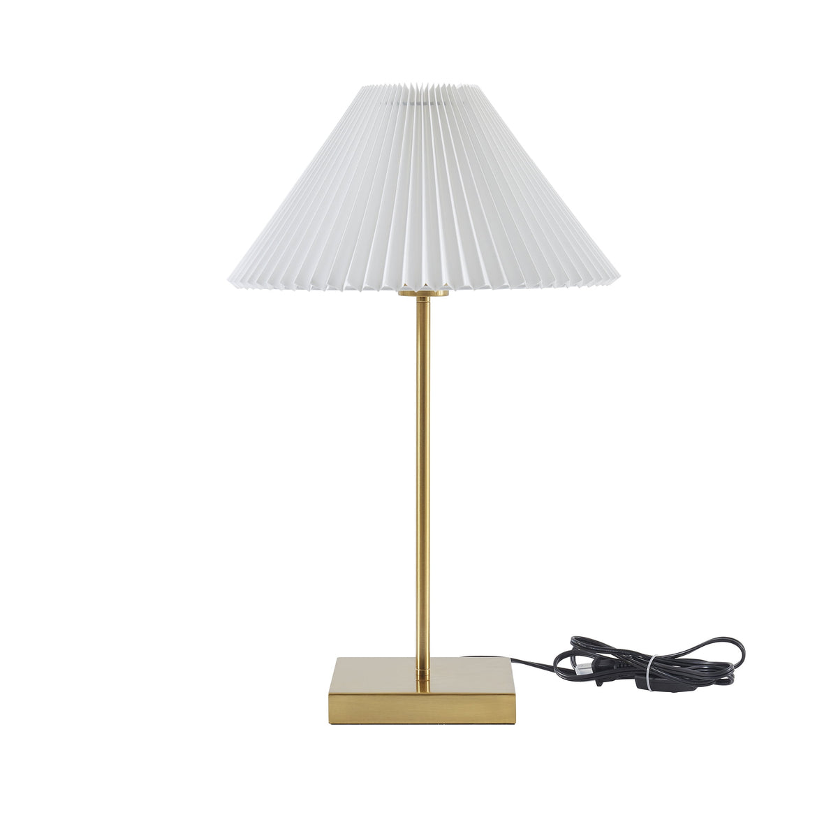 AVERO™ 21" Gold Brass Pleated Shade Table Lamp - AVERO™