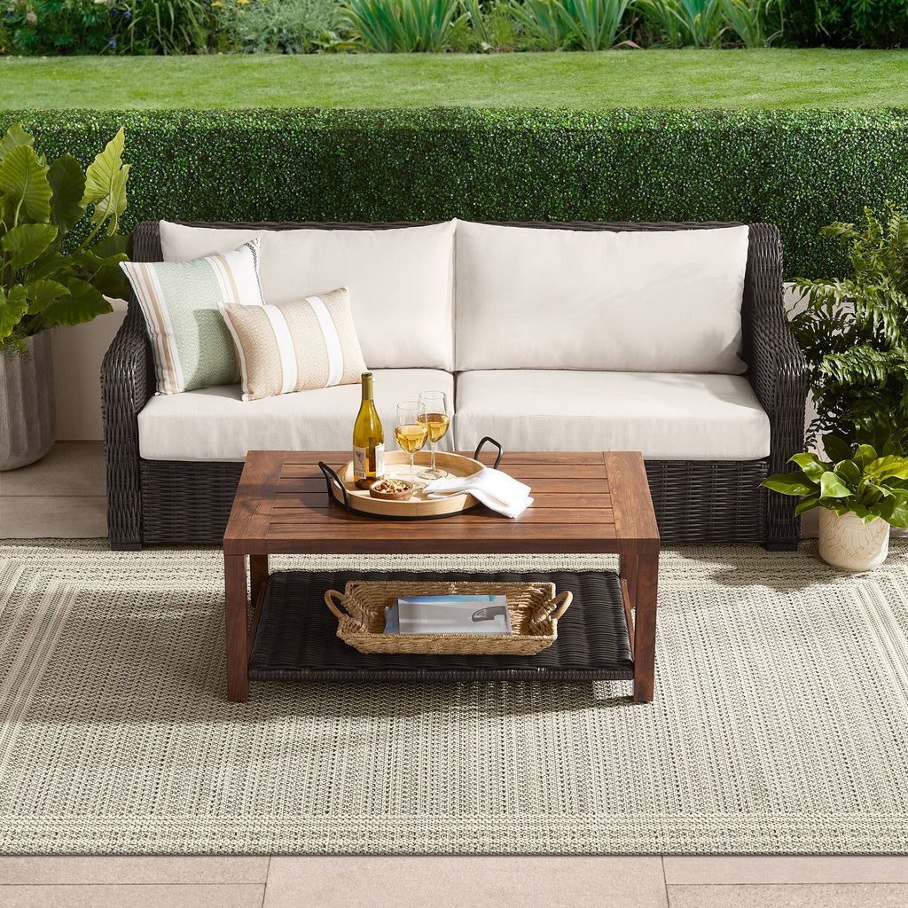 AVERO™ Bellamy Table, Dark Brown Wicker - AVERO™