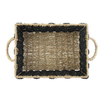 AVERO™ Large Rectangle Checkered Seagrass Storage Basket with Handles, 2 Pack - AVERO™
