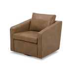 AVERO™ Steele Swivel Accent Chair, Camel Faux Leather - AVERO™