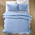 AVERO™ Diamond Gauze Quilt, Blue, Full/Queen, All Ages - AVERO™