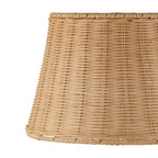 AVERO™ Cream Reactive Ceramic Table Lamp with Natural Rattan Shade, 18 in - AVERO™