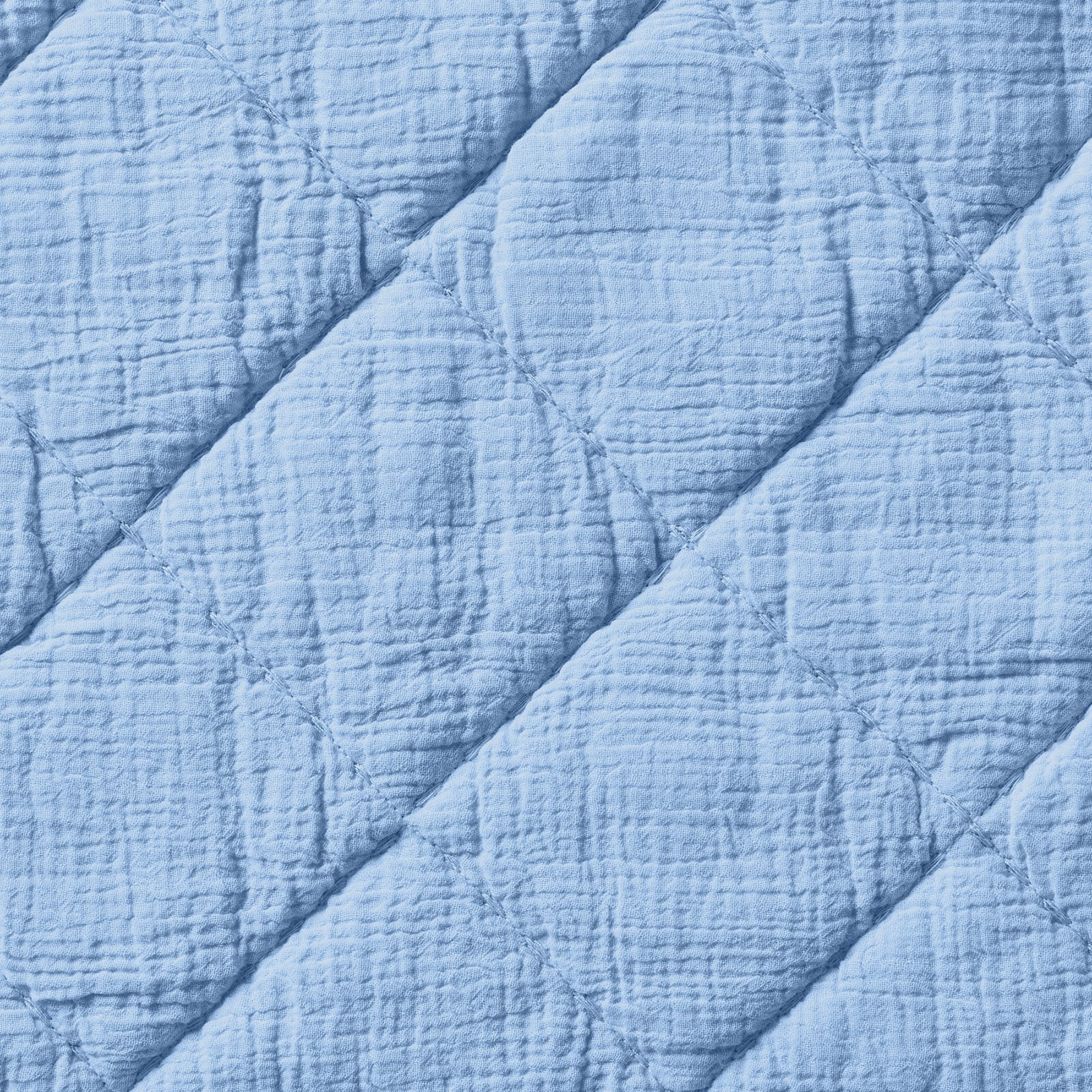 AVERO™ Diamond Gauze Quilt, Blue, Full/Queen, All Ages - AVERO™