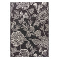 AVERO™ 7' x 10' Black & White Floral Outdoor Rug - AVERO™