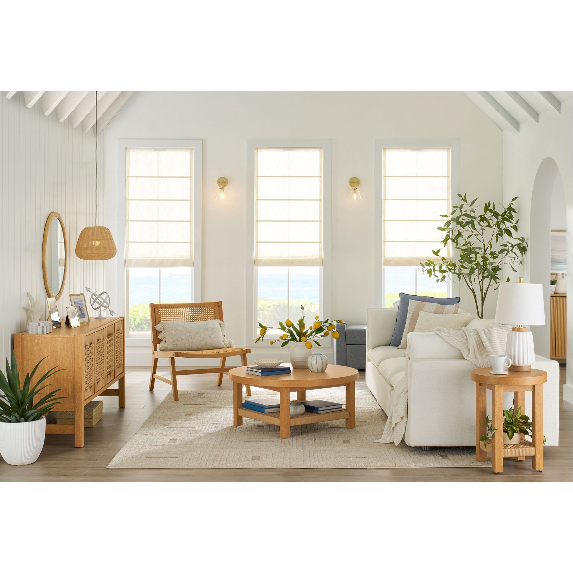 AVERO™ Vista Woven Accent Chair, Light Honey - AVERO™