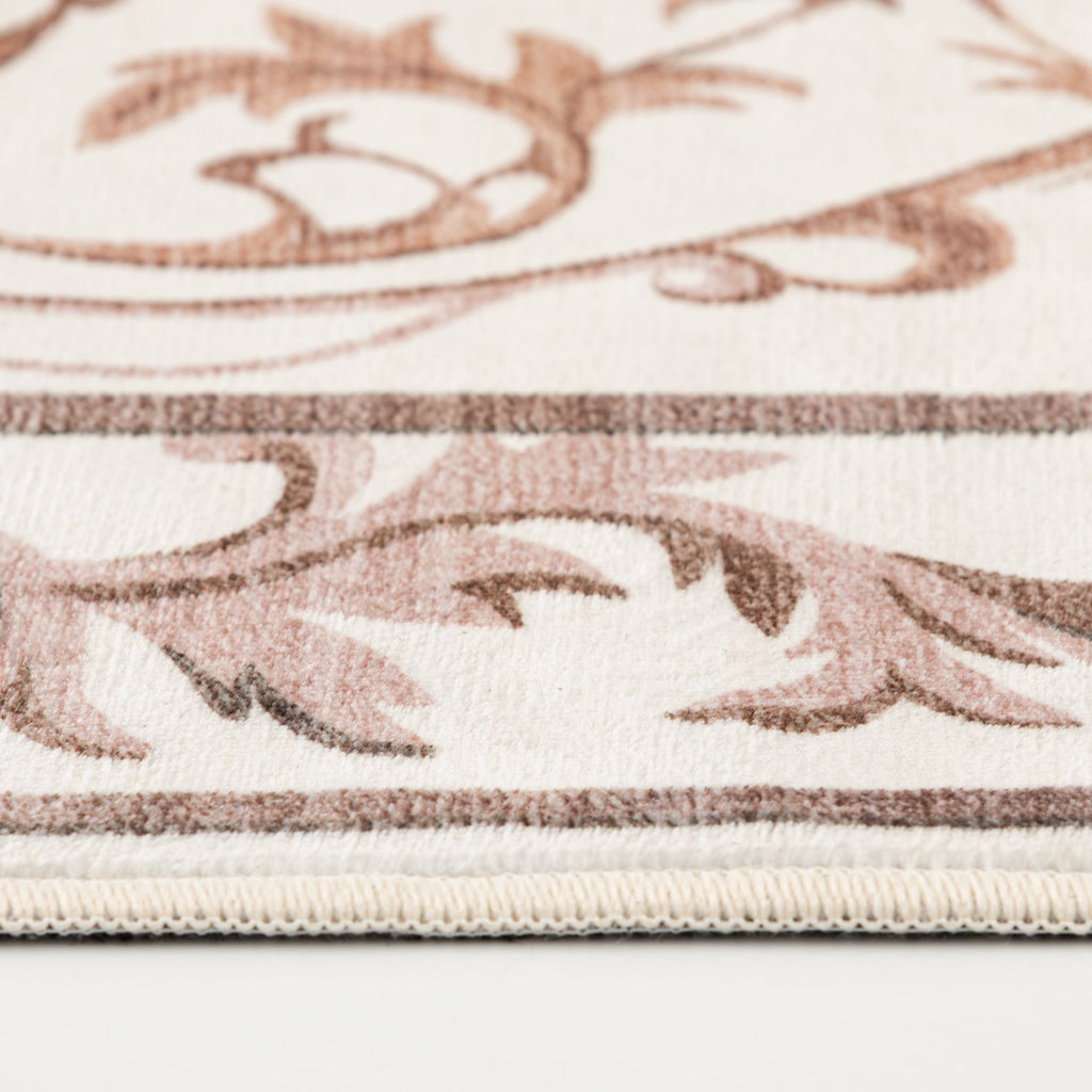 AVERO™ Tan Floral Faux Fur Indoor Area Rug, 4 ft x 5 ft 6 in - AVERO™