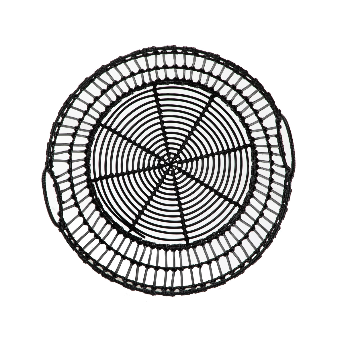 AVERO™ Large Black Poly Rattan Storage Baskets with Handles, Set of 2 - AVERO™