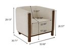 AVERO™ Adlin Accent Chair, Cream Boucle - AVERO™
