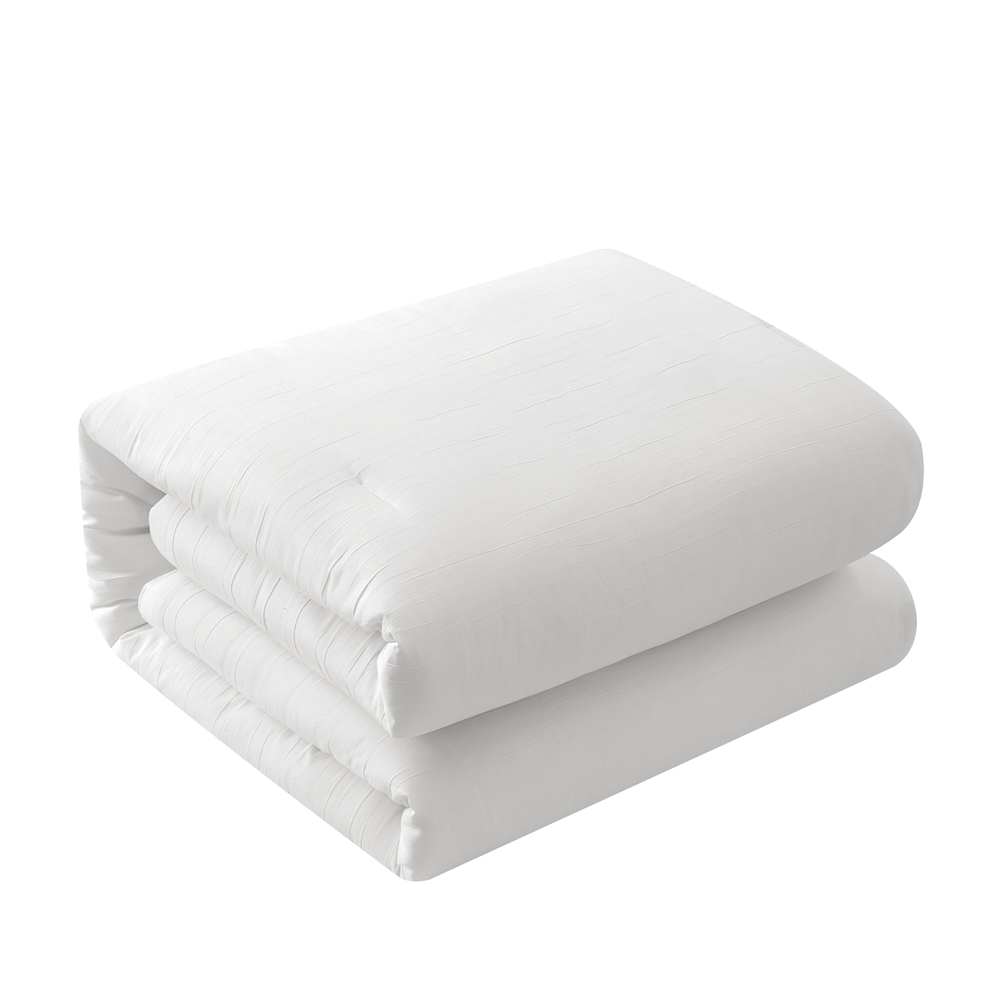 AVERO™ 7 Piece Crinkle Pleated Bed in a Bag Comforter Set with Sheets, Queen - AVERO™