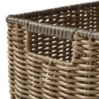AVERO™ 2-Piece Poly Rattan Decorative Storage Basket Set, 13.5 in x 7.5 in x 5.5 in - AVERO™