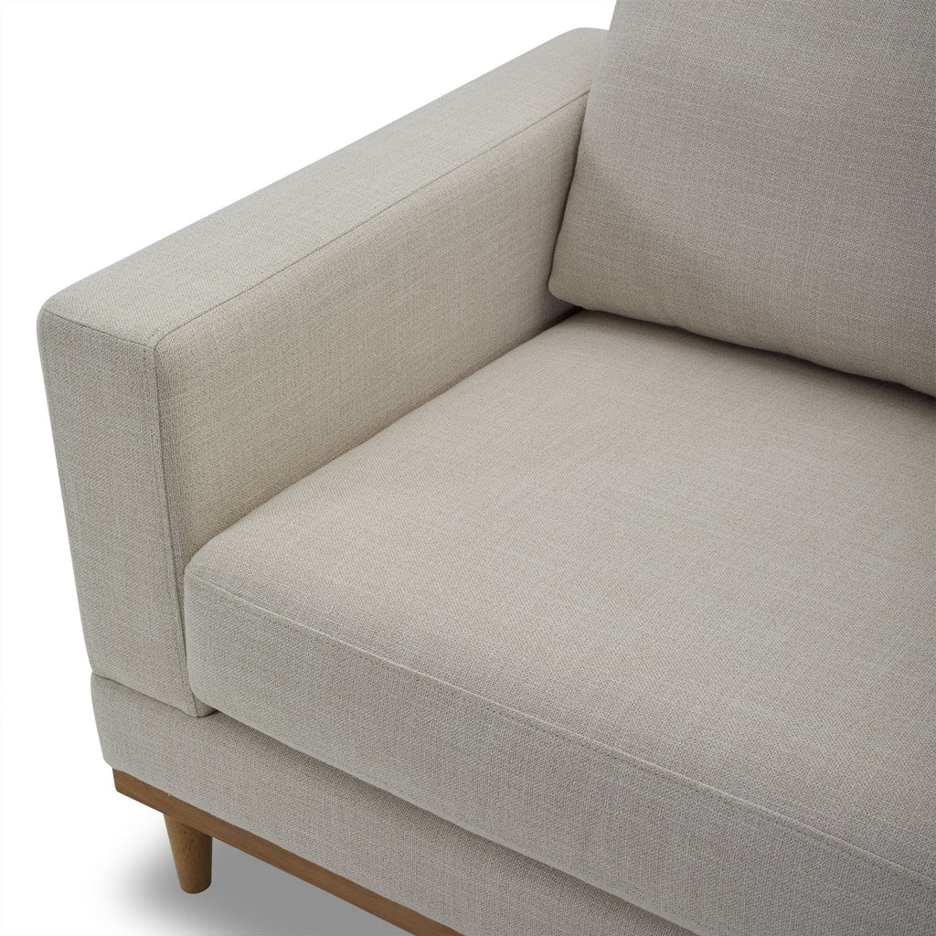AVERO™ Springwood Wood Frame Accent Chair, Cream Linen - AVERO™