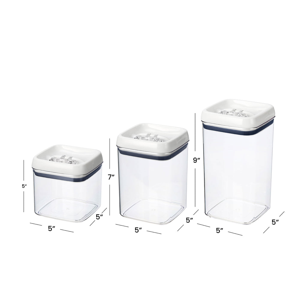 AVERO™ Flip-Tite Square Food Storage Container Set, Pack of 3 - AVERO™