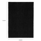 AVERO™ (3 pack) Traditional Solid Black Shag Indoor Area Rug, 5' x 7' - AVERO™