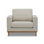 AVERO™ Springwood Wood Frame Accent Chair, Cream Linen - AVERO™