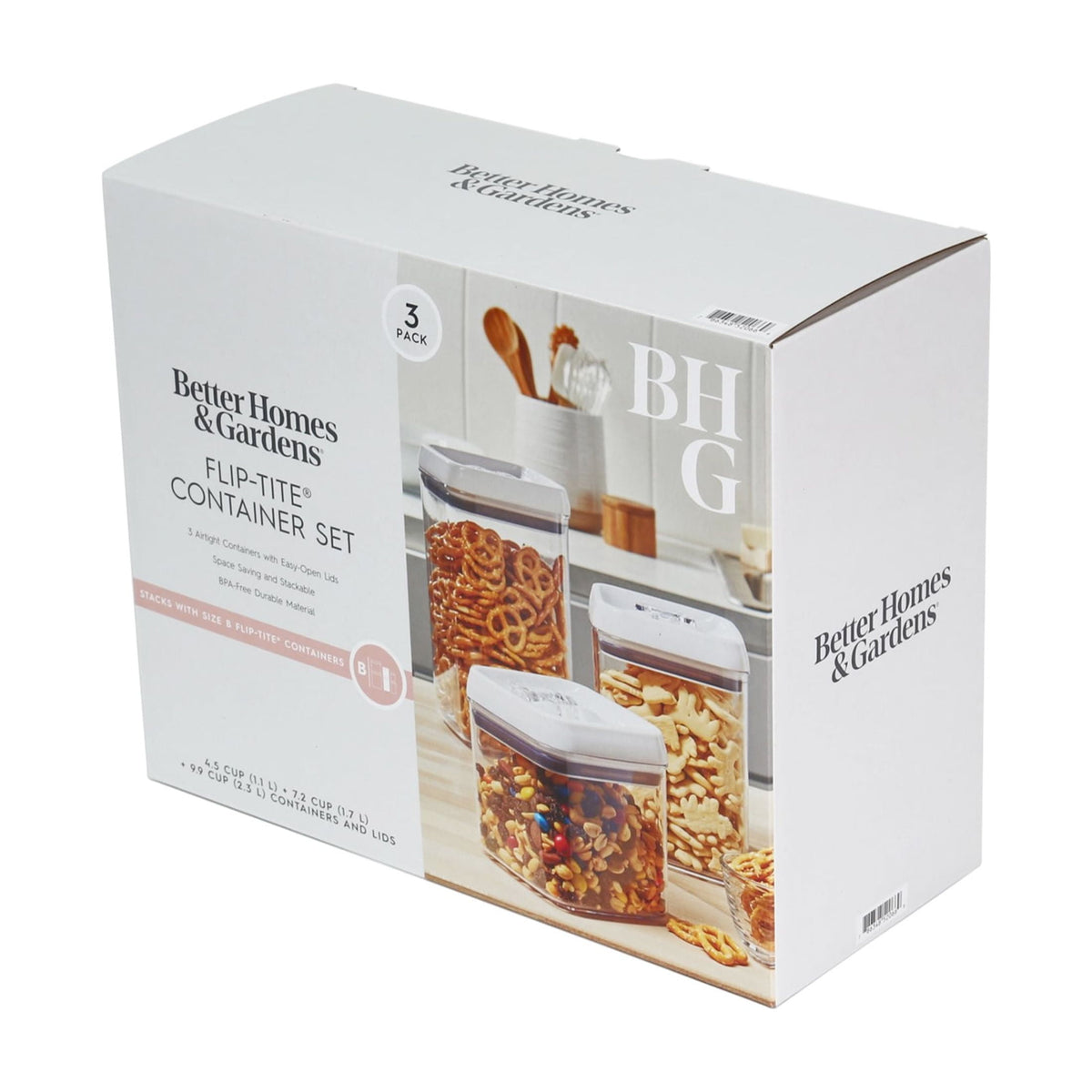 AVERO™ Flip-Tite Square Food Storage Container Set, Pack of 3 - AVERO™