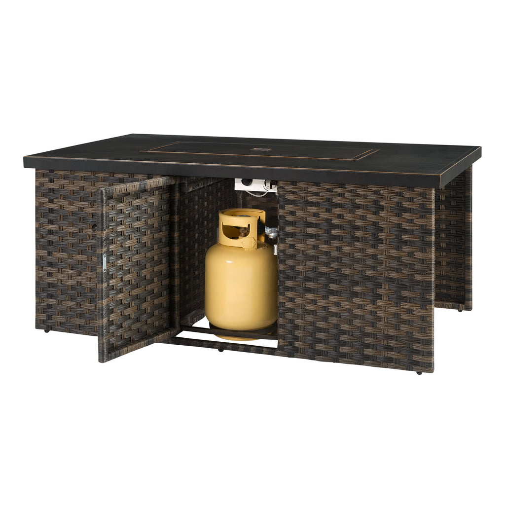 AVERO™ Rockport 4-Piece Outdoor Conversation Set with Firepit Table - AVERO™