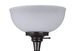 AVERO™ 71" New Ribbed Frosted Glass Oil Rubbed Bronze Floor Lamp, Modern Styling - AVERO™