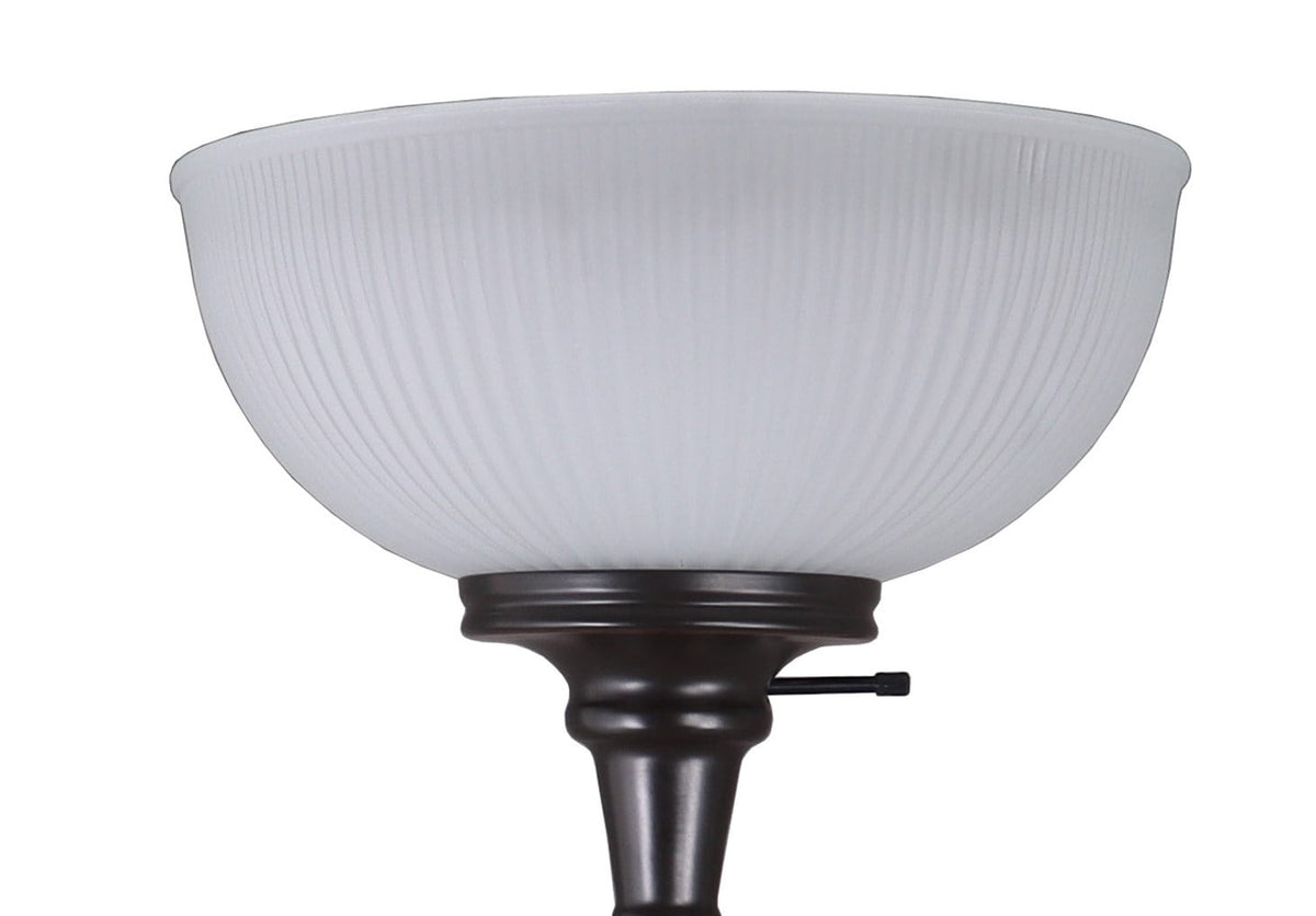 AVERO™ 71" New Ribbed Frosted Glass Oil Rubbed Bronze Floor Lamp, Modern Styling - AVERO™