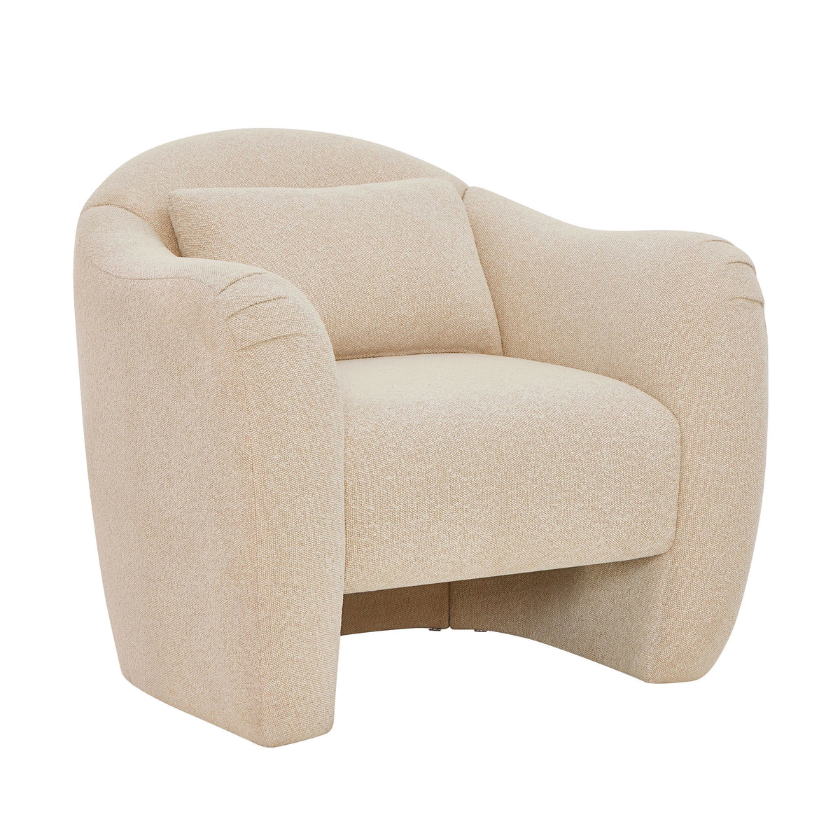 AVERO™ Beautiful Barrymore Accent Chair , Cream Shearling - AVERO™