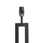 AVERO™ 18 in Metal Windowpane Table Lamp, Black Finish with Faux Wood Base - AVERO™