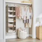 AVERO™ (2 pack) 5-Tier Hanging Closet Storage Organizer Dividers for Shoes and Clothes, 10-Compartments, Polyester & Cotton - AVERO™