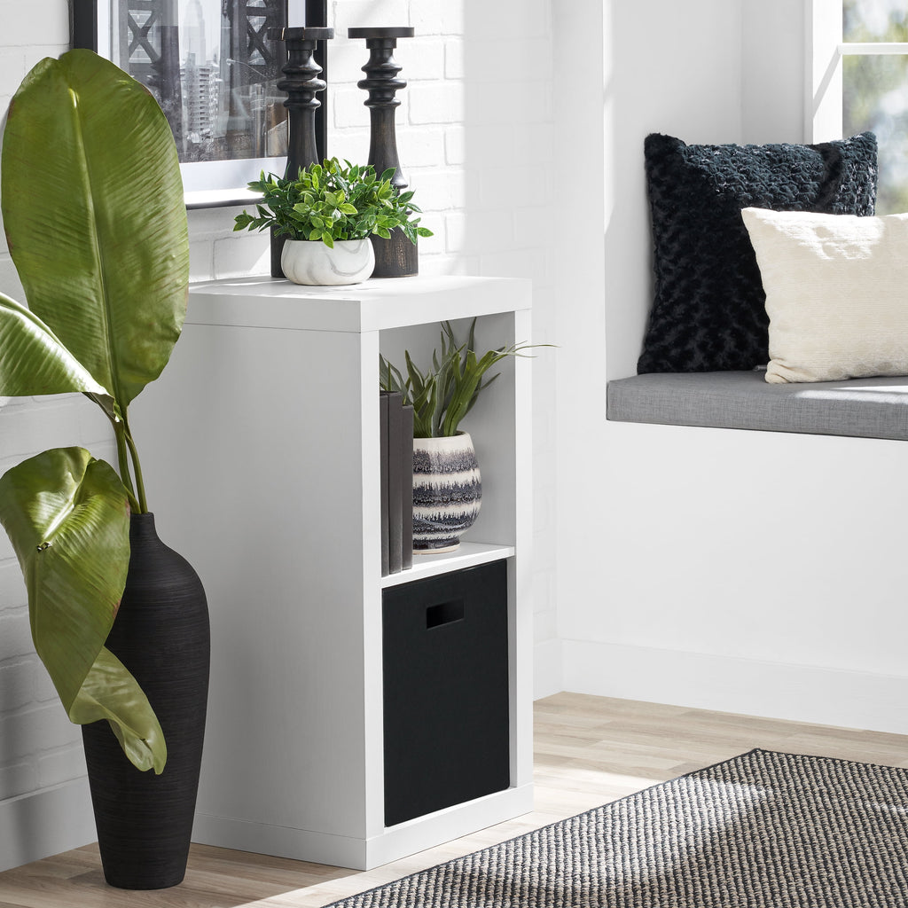 AVERO™ 2 Cube Storage Organizer, Textured White - AVERO™