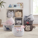 AVERO™ Cotton Rope Rectangle Tote Bin, Elephant Crochet - AVERO™