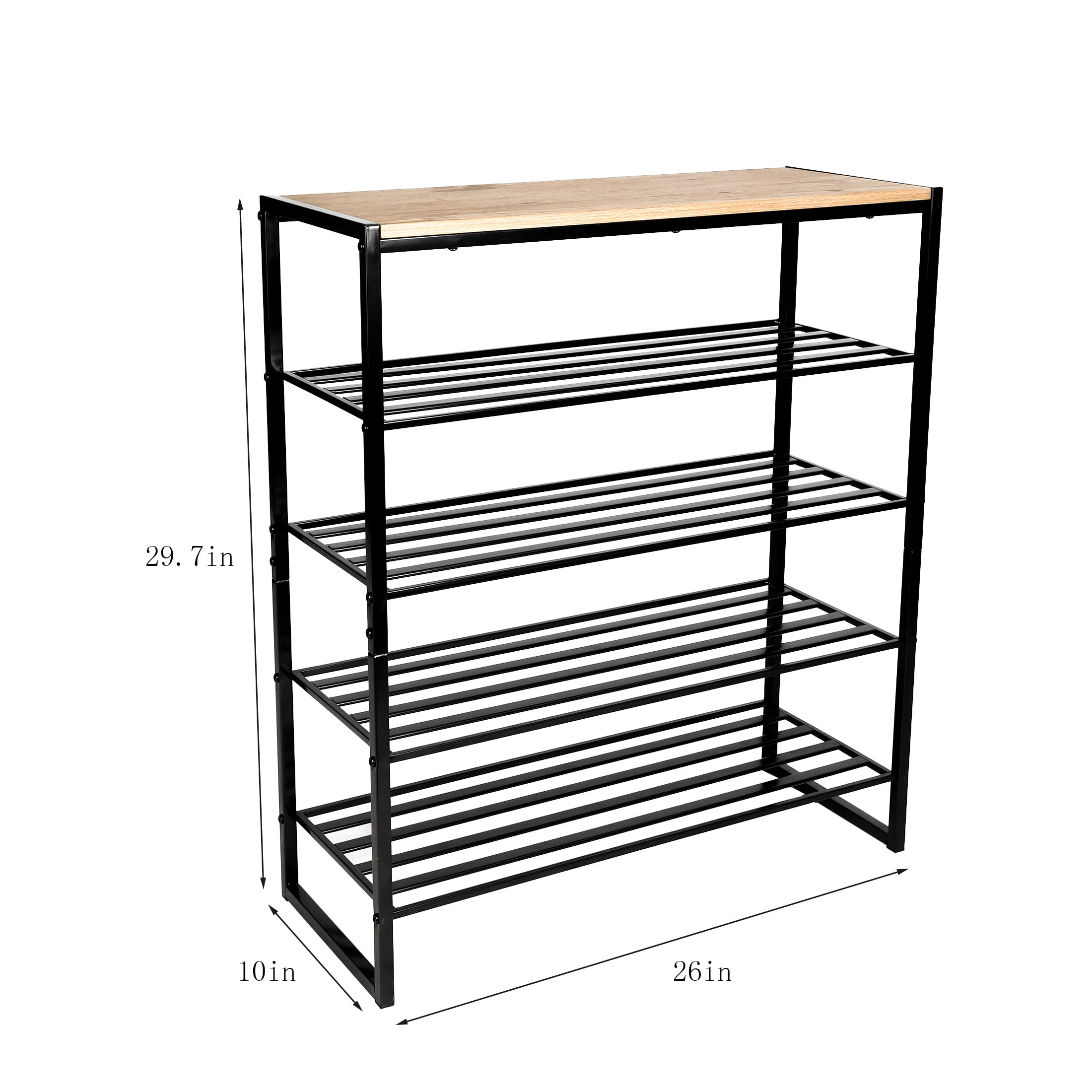 AVERO™ Jace 5-Tier Shoe Rack, Metal Steel, 15 Pairs of Shoes, Multi-Functional - AVERO™