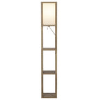 AVERO™ 62.25" Modern Pull Chain Weathered Floor Lamp with Natural Square Shade - AVERO™
