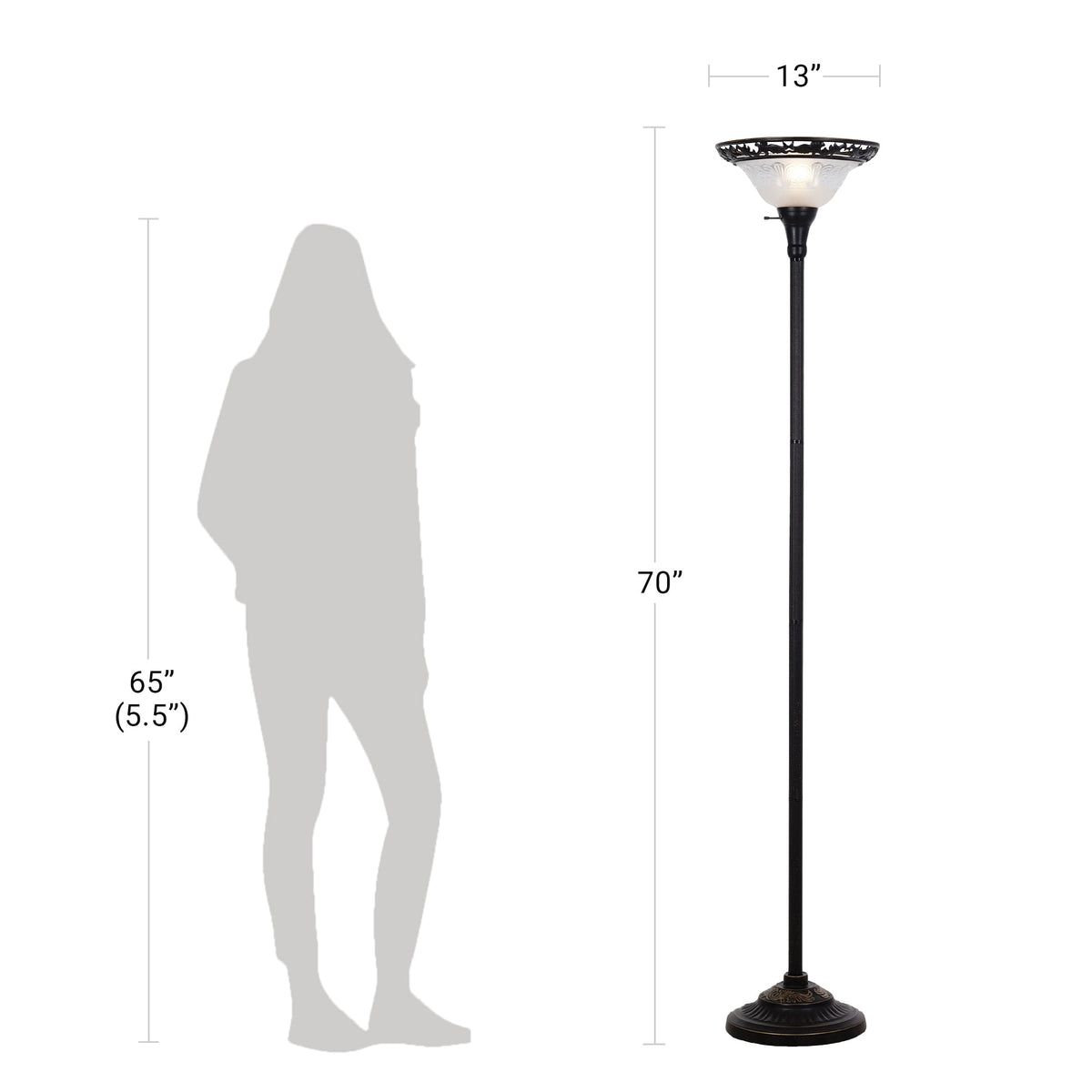 AVERO™ Traditional Bronze Victorian Floor Lamp 70" - AVERO™