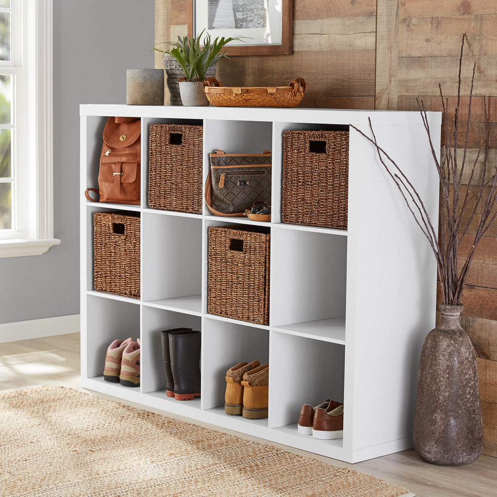 AVERO™ (4 pack) 12 Cube Storage Organizer, White Texture - AVERO™