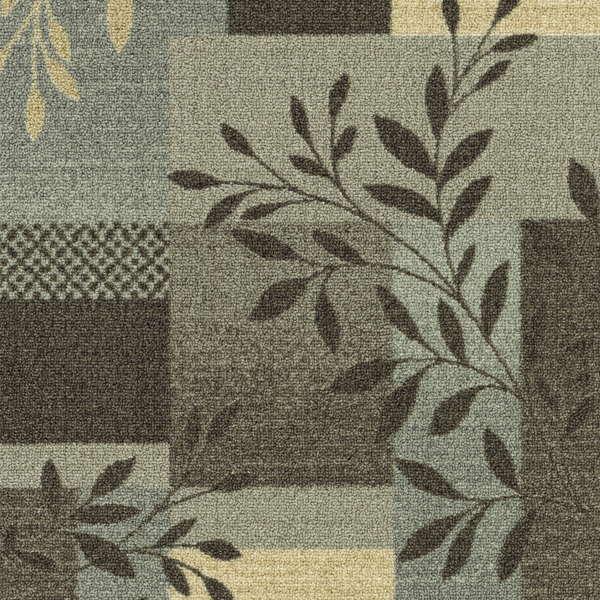 AVERO™ (2 pack) Traditional Leaf Block Gray Print Indoor Area Rug, 7' x 10' - AVERO™