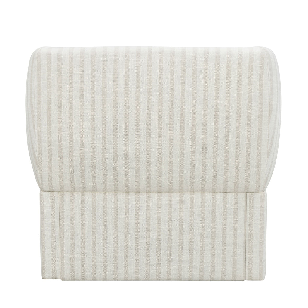 AVERO™ Beautiful Small Space Accent Chair , Beige and White Linen - AVERO™