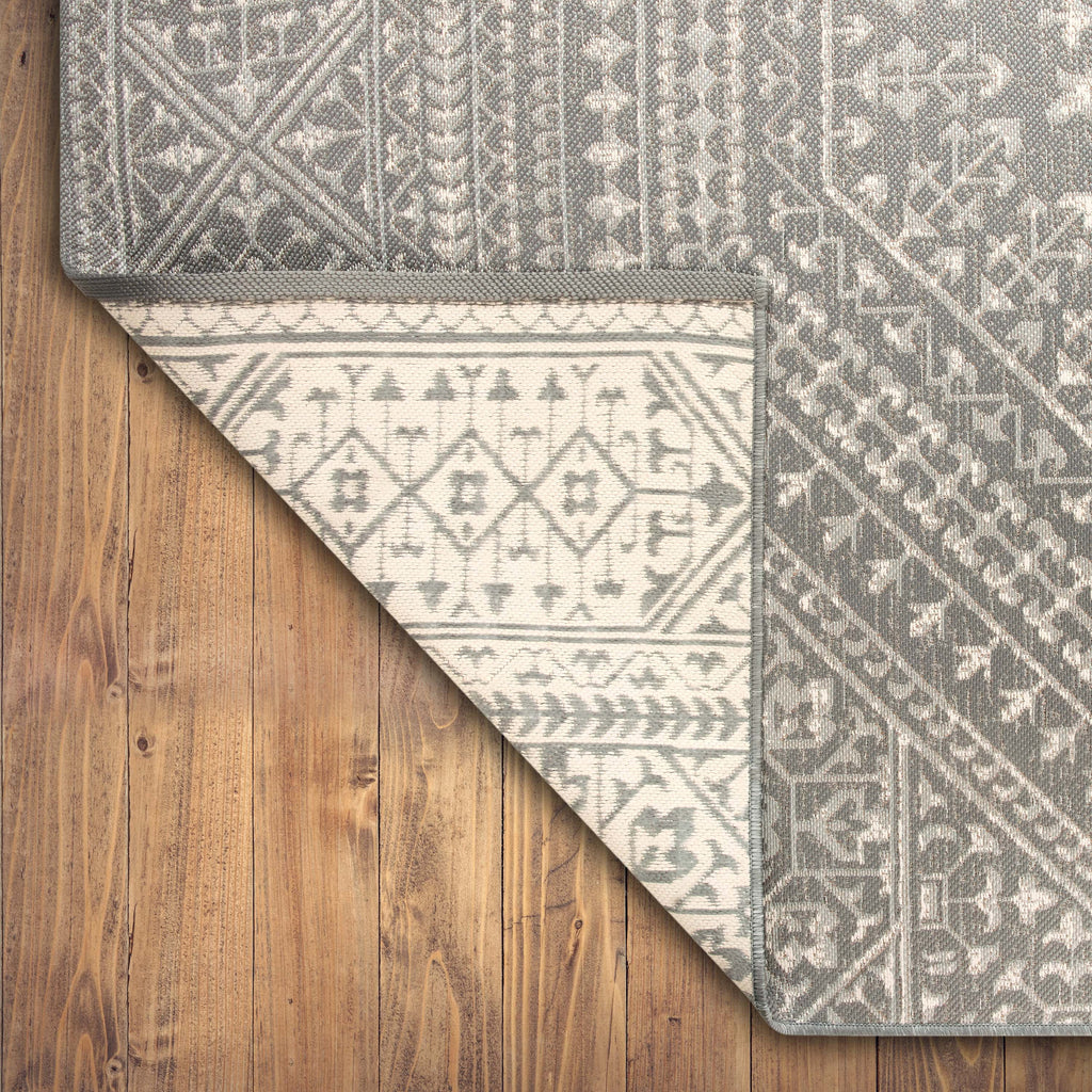 AVERO™ (2 pack) 7 x 10 Gray Medallion Outdoor Rug - AVERO™