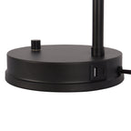 AVERO™ Bronze Table Lamp with Clear Glass Shade and USB/USB-C Ports - AVERO™