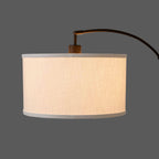 AVERO™ Michelle 71-Inch Metal Arc Floor Lamp with White Fabric Shade and 3-Way Switch - AVERO™