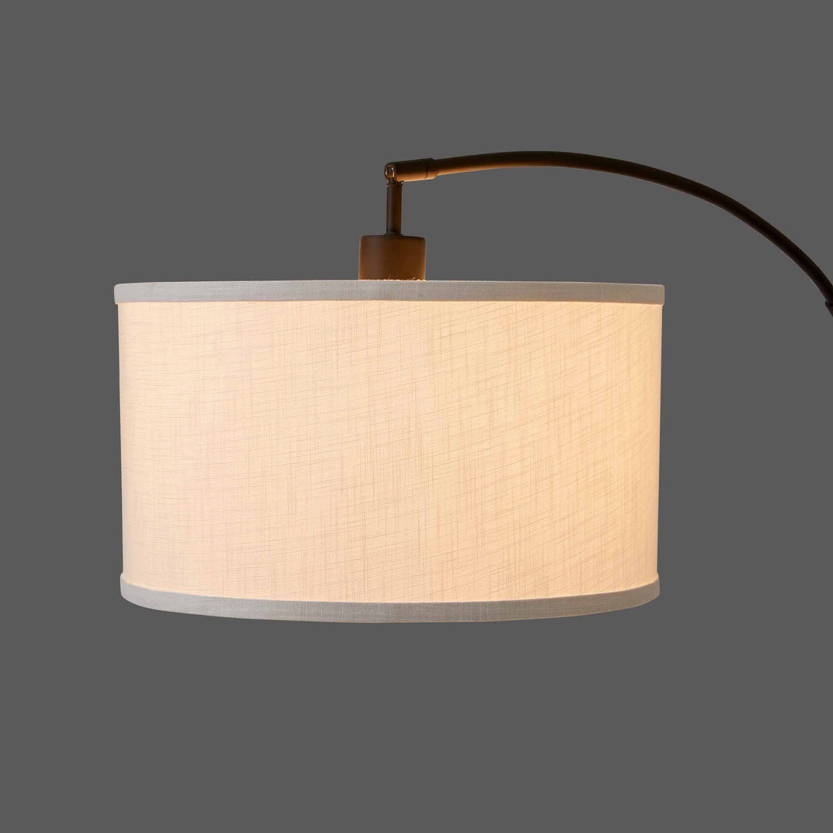 AVERO™ Michelle 71-Inch Metal Arc Floor Lamp with White Fabric Shade and 3-Way Switch - AVERO™