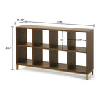 AVERO™ 8-Cube Organizer with Metal Base, Vintage Walnut - AVERO™